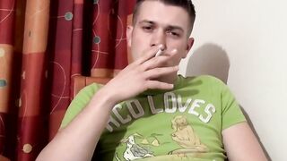 Young Welsey Kincaid sucks the hairy cock of hardcore smokers Cain and Bryce Corbin