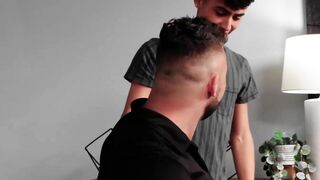 Ian Daniels slurps on the big dong of Luzza Mazzi before riding and slipping it deep