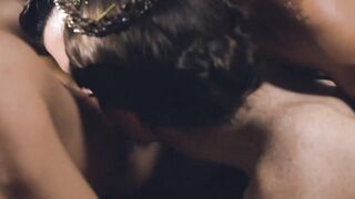 Hunk Dante Colle and Sexy Emily Willis are making out when Natalie Mars joins them fo