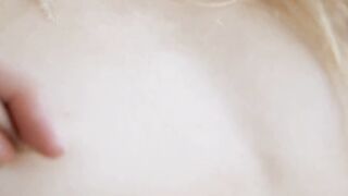 Big titted blonde Alecia Fox whimpers seductively while intensely stroking her pussy