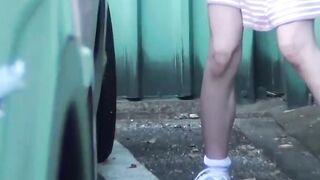 Pissing fetish Japanese babes caught red handed in public
