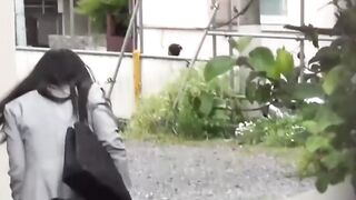 Pissing fetish Japanese babes caught red handed in public