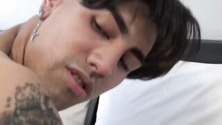 LatinoJuice.com - Bryan & Leo - Cute twink Bryan finds himself enduring a huge cock e