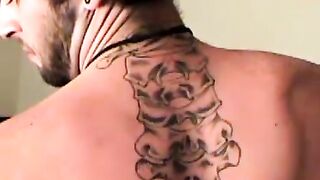 My buddy Tyler looks so sexy while his girlfriend sucks his massive and hairy cock