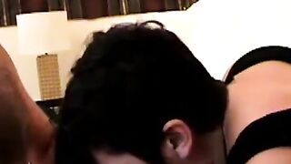 My buddy Tyler looks so sexy while his girlfriend sucks his massive and hairy cock