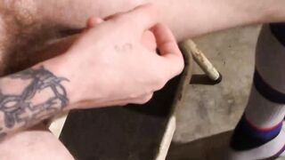 Hunk skater Blinx takes his hands around his stiff meat to play with it