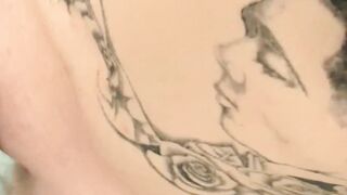 Jacque Gosling gets his shaved cock out and rubs it to a full hard one