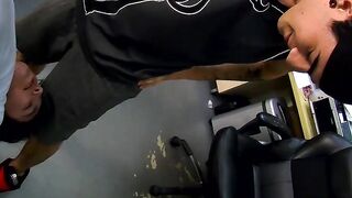 Adorable gay Rad Matthews sucks two big cocks in a hardcore threesome