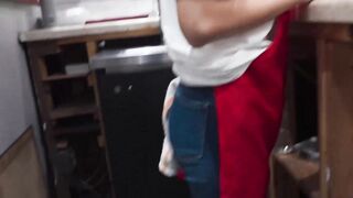 Petite brunette  Aiko seduces her friend to fuck her in front of others