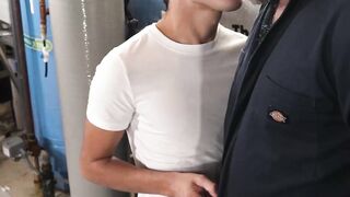 FunsizePorn.com - Cain Marko & Damien Grey - Slutty twink Damien seduces hot muscled