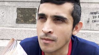 I paid curious horny dude Wally to swallow my cock and creamy cum