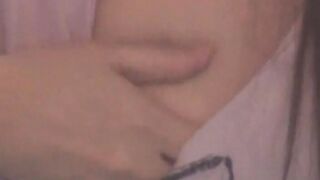 Stunning Japanese babe masturbating hard while spy is there