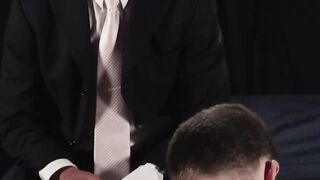 DisposedBoys.com - Cole Blue & President Oaks - Suited President Oaks pounds his big
