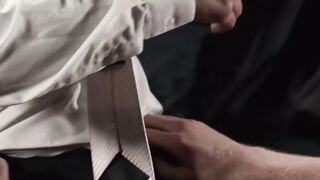 DisposedBoys.com - Cole Blue & President Oaks - Suited President Oaks pounds his big