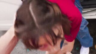 Teen Shrooms Q bounces off my cock so hard while fucking her