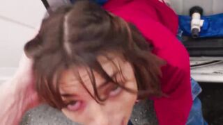 Teen Shrooms Q bounces off my cock so hard while fucking her