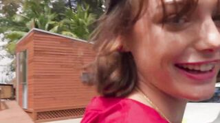 Teen Shrooms Q bounces off my cock so hard while fucking her