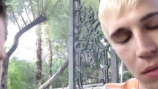 Hardcore smoking and outdoor ass fucking by young Ryan Connors and sexy Patrick Kenne
