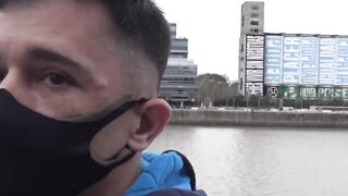 Bearded gay Milo fucks El Kevshos bouncy ass for some extra cash
