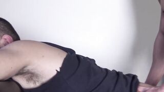 Bearded gay Milo fucks El Kevshos bouncy ass for some extra cash