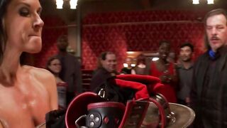 MILF and babe serve at BDSM party