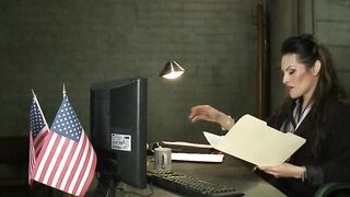 Shemale agent anal fucks man