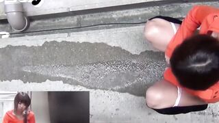 Shaggy pussy asian angels stowed away camera close up pissing