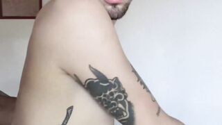 LatinoJuice.com - Angel & Jael - Hairy bisexual guy Angel rained by kinky Jaels mouth