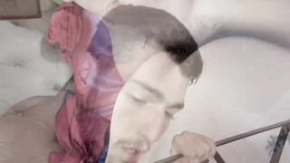 LatinoJuice.com - Angel & Jael - Hairy bisexual guy Angel rained by kinky Jaels mouth