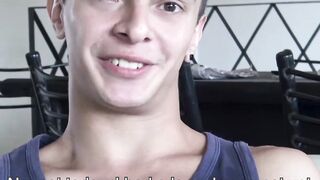 LatinoJuice.com - Tincho - Attractive hottie Tincho chokes on my cock after I touch h