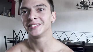 LatinoJuice.com - Tincho - Attractive hottie Tincho chokes on my cock after I touch h