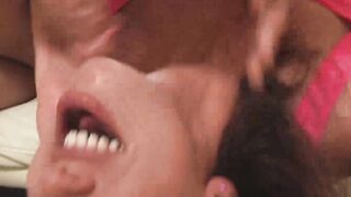 Hot brunette Sara Luvv shows her prowess on a ten cock blowbang challenge