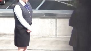 Cute Japanese teenagers peeing outdoors in hot compilation