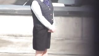 Cute Japanese teenagers peeing outdoors in hot compilation