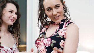 ADULT TIME - Adorable Dark Haired Liz Jordan Scissors With Her BFs Lesbo Boss Sinn Sage To Satisfy Him