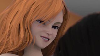 CUSTOMER SERVICE - Long Jugs Futanari Beauty Creampies Boss With Her Huge Dick To Save Her Employees