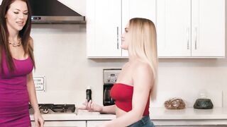 ADULT TIME - Good PAWG Kenzie Madison Scissors  Twerks With Her Stepsisters Lesbo Boss