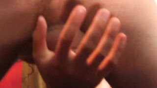 Lustful John Powers swings and kneads both his big balls and enormous dick