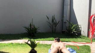 Hot Twink Henry Evans feels the heat from the sun and gets horny after gardening