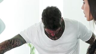 ADULT TIME - Beauty Masseuse Abella Danger Offer Maintenance Man OILED UP NURU STROKES