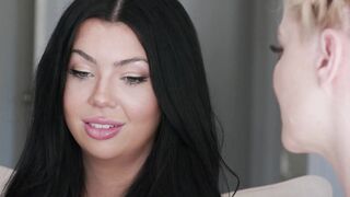 ADULT TIME - Shy Dyke Serene Siren Loses Dyke Virginity To Best Friends Stepmom Holly Day