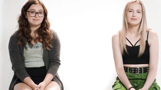 ADULT TIME - Lesbo Cuties Leana Lovings  Scarlett Sage Take Turns Eating Each Other Out
