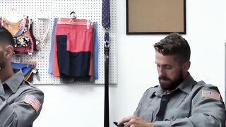 Perps4Sale.com - Straight inked suspect rimmed and pounded deep by horny security