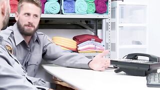 Perps4Sale.com - Straight inked suspect rimmed and pounded deep by horny security