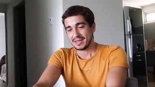 LatinoJuice.com - Curly Joe Dave masturbates his boyfriend and stepdads huge cocks at