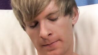 Before dick stroking and cupping a young man plays the guitar