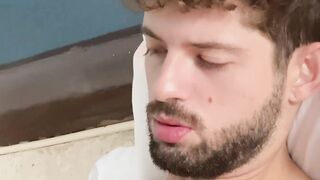 Hairy Rob Campos shoves his thick cock inside chiseled hunk Octavios butt