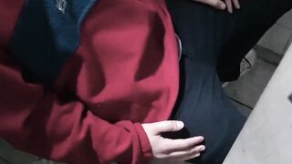 LatinoJuice.com - Me and kinky Nicolas jerk each others huge cocks inside the public