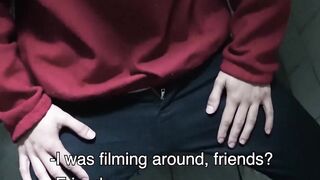 LatinoJuice.com - Me and kinky Nicolas jerk each others huge cocks inside the public