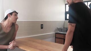 LatinoJuice.com - Naughty Alfonso Osnaya stretches his mouth with two big lean cocks
